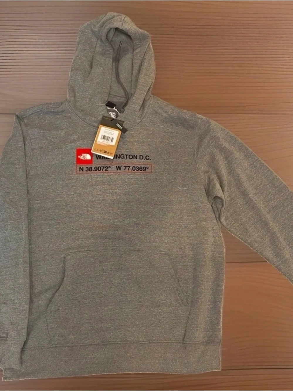 NWT The North Face Washington D.C. Coordinates Hoodie Men’s XL Grey NF0A852G